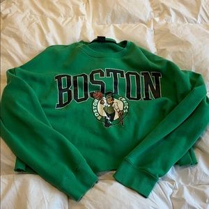 Celtics cropped crew neck